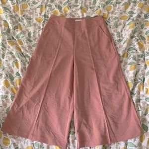 Pink culotte trousers